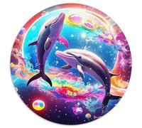 Dolphin 1000 Piece Jigsaw Puzzle for Kids And Adults Ocean Theme Colourful Jigsaws Educational Games Great Gift 1000pcs (67.5x67.5cm)