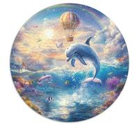 Dolphin 1000 Piece Jigsaw Puzzle for Kids And Adults Ocean World Brainteasing Jigsaws Educational Games Great Gift 1000pcs (67.5x67.5cm)
