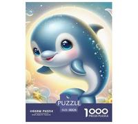 Dolphin 1000 Piece Jigsaw Puzzles for Adults And Kids with Extra Fun Challenges Home Decors Premium Box Packaging 38x26cm/1000pcs