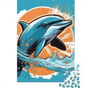 Dolphin 1000 Piece Puzzles For Adults Creative Rectangular Puzzle Wooden Puzzle Puzzle Jigsaw for Friends Family 1000pcs (75x50cm)