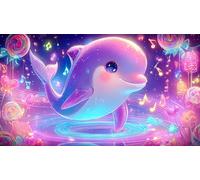 dolphin 1000 Pieces Jigsaw Puzzles for Adults Challenging Game Jigsaw Puzzle Home Decors for Adults and Kids Age 12 Years Updolphin38x26cm/1000pcs