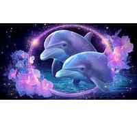 dolphin 1000 Pieces Jigsaw Puzzles for Adults Educational Games Jigsaw Puzzle Home Decoration for The Whole for Women, Gifts for Mendolphin38x52cm/1000pcs