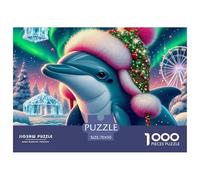 Dolphin 1000 Pieces Premium Jigsaw Animal Age 14+ for Adults Quirky, Abstract Design, Home Decoration, Educational, Challenging 70x50cm/1000pcs