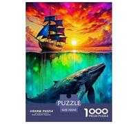 Dolphin 1000 Pieces Premium Jigsaw Animal for Adults Gifts Quirky, Abstract Design, Fun Details, Educational, Challenging 70x50cm/1000pcs