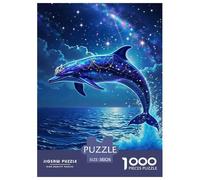 Dolphin 1000 Pieces Premium Jigsaw Animal for Adults Gifts Quirky, Abstract Design, Home Decoration, Educational, Challenging 38x26cm/1000pcs