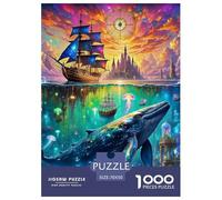Dolphin 1000 Pieces Premium Jigsaw Animal for Adults Quirky, Abstract Design, Fun Details, Educational, Challenging 70x50cm/1000pcs