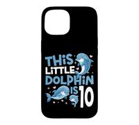 Dolphin 10th Birthday This Little Dolphin Is 10 Case for iPhone 15