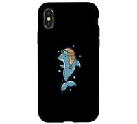 Dolphin as Pilot in the Sea Mammal Case for iPhone X/XS