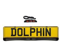 Dolphin Automotive 3 Number Plated Mounted Parking Sensors - Audio & Dash Display Easy Fit Car Number Plate Numberplate System
