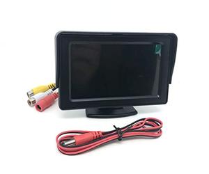 Dolphin Automotive 4.3" LCD Dash Mounted Colour Monitor for Reversing Camera with Phono/RCA Input 12v