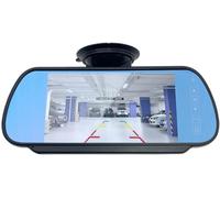 Dolphin Automotive 7" Rear View Mirror Screen Display Monitor For Vans With Suction Mount Stalk For Viewing Reversing Cameras