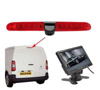 Dolphin Automotive Brake Light Rear Reversing Camera Fits Citroen Berlingo & Peugeot Partner II 2008-2018 (Camera With 7" Dash Monitor)