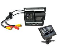 Dolphin Automotive Commercial Van Dual Twin Reversing Reverse Rear View Camera Black WITH 7" (inch) Dashboard Monitor