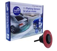Dolphin Automotive DFM400 Reverse Parking Sensors Flush Mount OEM Style 4 Ultrasonic Radar Sensor Kit Audio Alert System - Gloss Black