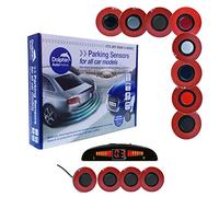 Dolphin Automotive DFM450 Reverse Parking Sensors Flush Mount OEM Style. 4 Ultrasonic Radar Sensor Kit Audio & Display Option - Gloss Black (LED Display With Audio Alerts)