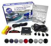 Dolphin Automotive DMS450 Micro Size Reverse Parking Sensors - 4 Rear Sensors, Display & Audio Alerts - Auto Express Award Winning Brand In 9 Colours (Matt Black)