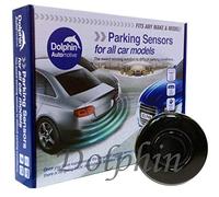 Dolphin Automotive DPS400 Reverse Parking Sensors Auto Express Award Winning 4 Ultrasonic Radar Sensors Kit Audio Alert System Matt & Gloss Black +30 More Colours (Gloss Black)