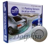 Dolphin Automotive DPS400 Reverse Parking Sensors Auto Express Award Winning In 32 Colours 4 Ultrasonic Radar Sensors Kit Audio Alert System Matt & Gloss Black +30 More Colours (Grey)
