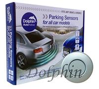 Dolphin Automotive DPS400 Reverse Parking Sensors Auto Express Award Winning In 32 Colours 4 Ultrasonic Radar Sensors Kit Audio Alert System Matt & Gloss Black +30 More Colours (Ice Blue)