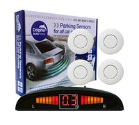 Dolphin Automotive DPS450 Reverse Parking Sensors In 32 Colours 4 Ultrasonic Radar Sensors Kit Audio & Display Alert System - White