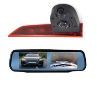 Dolphin Automotive Dual Van Reversing Camera Fits Ford Transit Custom 2012 - May 2016 (Bulb) Replaces Brake Light In Left Rear Door (Camera With Dual 4.3" Mirror Monitor)