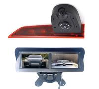 Dolphin Automotive Dual Van Reversing Camera Fits Ford Transit Custom 2012 - May 2016 (Bulb) Replaces Brake Light In Left Rear Door (Camera With Dual 4.3" Dash Monitor)