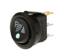 Dolphin Automotive Illuminated LED Round 3 Pin P Rocker ON/OFF 12v DC Dashboard Switch Parking Reverse Sensor Front Rear Reversing Sensors UK