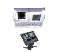 Dolphin Automotive Motorhome Van Dual Twin 12v Commercial Reversing Reverse Rear View Parking Camera (Camera With 7" Dash Monitor)
