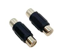 Dolphin Automotive Pair of RCA Phono Joiner Audio Visual Video Coupler Adapters Double Ended (Female/Female)