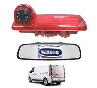 Dolphin Automotive Rear Brake Light Reversing Camera Compatible with Renault Trafic Van 2014 Onwards - With 4.3" Mirror Monitor