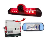 Dolphin Automotive Rear Brake Light Reversing Camera For Peugeot Boxer Van 2006-2024 (Camera With 7" Mirror Monitor)