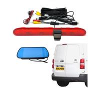 Dolphin Automotive Rear High Level Brake Light Reversing Parking Camera For Peugeot Expert & Citroen Dispatch Van 2016 Onwards - With 7" Mirror Monitor