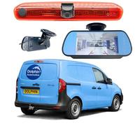 Dolphin Automotive Rear Reversing Camera Fits Renault Kangoo/Nissan Townstar 2020 Onwards & New Mercedes Citan From 2021 (Camera With 7" Suction Mirror Monitor)