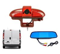 Dolphin Automotive Rear View Reversing Camera, OEM Brake Light Replacement for Vauxhall Vivaro 2001-2014 - with 4.3" Mirror Monitor