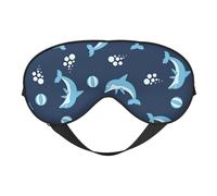Dolphin Ball Print Eye Mask, Soft and Breathable, Suitable for Nap, Travel, and Night Sleep