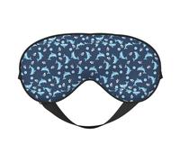 Dolphin Balls Printing All-Occasion Sleep Eye Mask with Double Sides Adjustable Strap Perfect for Shifts & Travel