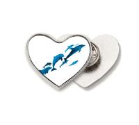 Dolphin Big Small Art Deco Fashion Heart Metal Pin Brooch Clip Love