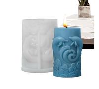 Dolphin Candle Mould - Dolphin Candle Mould, Candle Mold Kit | Reusable Silicone Candle Molds, DIY Candle Making Supplies, Artists Tools