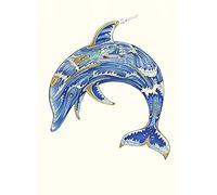 Dolphin Card Daniel Mackie Designs 7 x 5 inches wrapped in cello with envelope