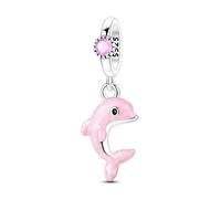 Dolphin Charm Fit for Pandora Bracelet,925 Sterling Silver Charms for Women Bracelets Original Bead Gift for Her