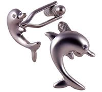 Dolphin Cufflinks by Onyx Art with Crystal Eye - Gift Boxed - Cuff Links