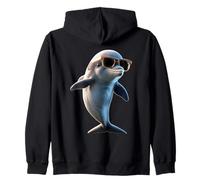 Dolphin Diver Clever Dolphins Ocean Cute Dolphin Zip Hoodie