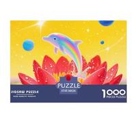Dolphin Diving 1000 Piece Puzzles Animal for Age 12+ Fun Activities Memory Games Stress Relief 38x26cm/1000pcs