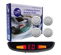 Dolphin DMS455 Micro Reverse Parking Sensors In 9 Colours 4 Ultrasonic Radar Sensors Kit Audio & Rear Roof Mounted Display Alert System Matt & Gloss Black +7 More Colours (White)