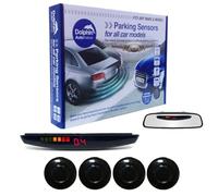 Dolphin DPS455 Reverse Parking Sensors In 32 Colours 4 Ultrasonic Radar Sensors Kit Audio & Rear Roof Mounted Display Alert System Matt & Gloss Black +30 More Colours (Gloss Black)