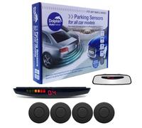 Dolphin DPS455 Reverse Parking Sensors In 32 Colours 4 Ultrasonic Radar Sensors Kit Audio & Rear Roof Mounted Display Alert System Matt & Gloss Black +30 More Colours (Matt Black)