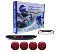 Dolphin DPS455 Reverse Parking Sensors In 32 Colours 4 Ultrasonic Radar Sensors Kit Audio & Rear Roof Mounted Display Alert System Matt & Gloss Black +30 More Colours (Maroon)
