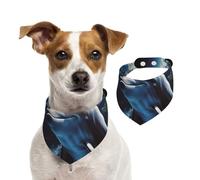 Dolphin Earth Dog Bandanas,Summer Bandanas for Dogs Washable Adjustable Dog Triangle Scarf Bibs Cute Pet Bibs for Medium Large Dogs Puppy and Cats Large