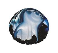 dolphin earth Printed Reusable Bathing Cap, Dual Layer Hair Cover For Long Thick Hair, 10.6in Headgear