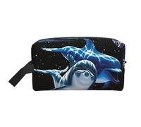 Dolphin Earth Printed Travel Storage Pouch, Double Sided Large Bag for Clothes and Personal Accessories
